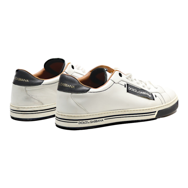 DOLCE & GABBANA Sneaker Trainers White Leather Mens UK 6.5 Online Hot Sale