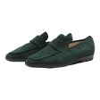 BALLY Loafer Shoes Green Suede Womens UK 3.5 Cheap