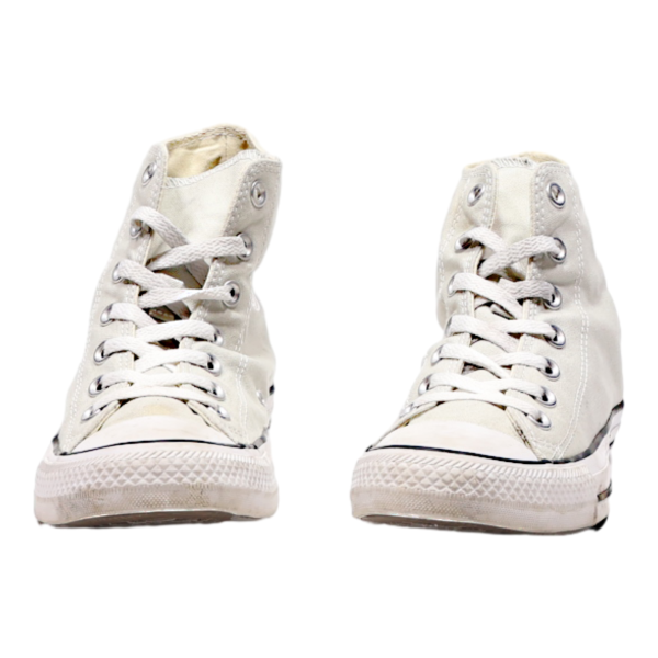 CONVERSE High Top Trainers Grey Canvas Womens UK 6 Fashion