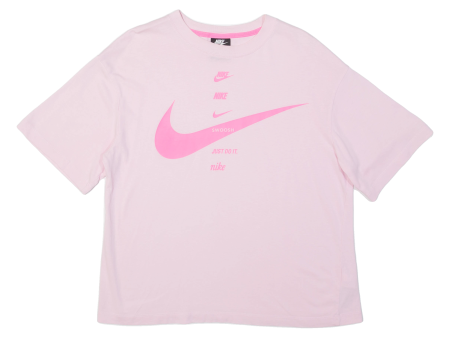 NIKE Oversized Womens T-Shirt Pink S Fashion