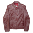 SILVERSTREAM LONDON Womens Jacket Maroon Leather M Discount