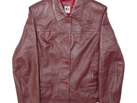 SILVERSTREAM LONDON Womens Jacket Maroon Leather M Discount