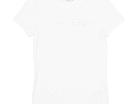 TOMMY HILFIGER Womens T-Shirt White XS Supply