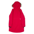 THE NORTH FACE 550 Womens Parka Coat Red Hooded M Fashion