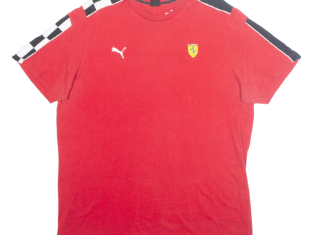 PUMA Ferrari Mens T-Shirt Red L Online Hot Sale