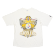 STARTER Pittsburgh Steelers Mens T-Shirt Cream USA Crew Neck L on Sale