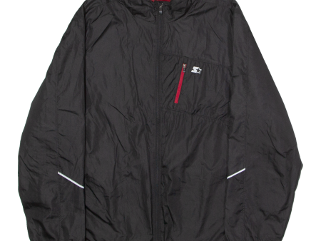 STARTER Mens Windbreaker Jacket Black XL For Sale