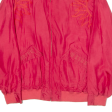 CARLO COLUCCI Embroidered Mens Bomber Jacket Red Silk 90s XL Supply