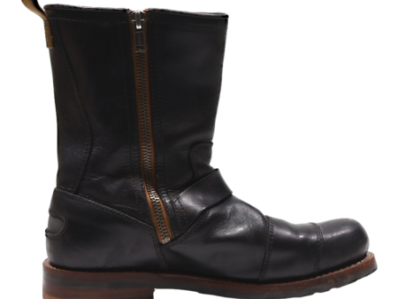 CLARKS Biker Boots Black Leather Mens UK 10.5 Online Hot Sale