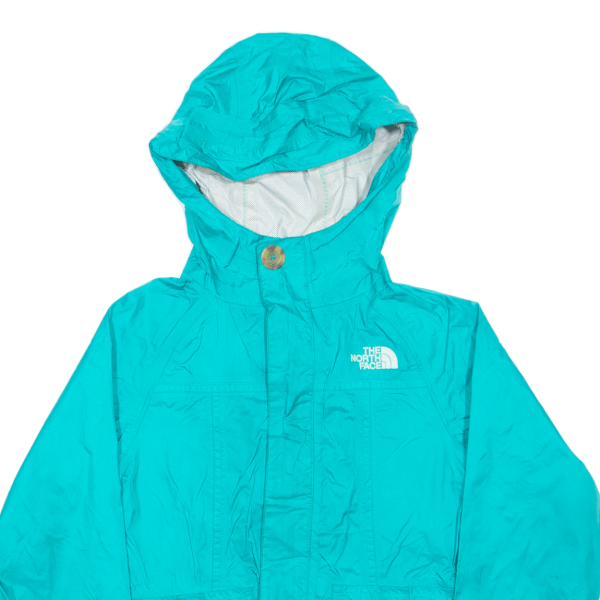 THE NORTH FACE Lightweight Girls Rain Jacket Blue Nylon Hooded 6Y Online Sale