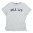 TOMMY HILFIGER Womens T-Shirt Grey L Fashion