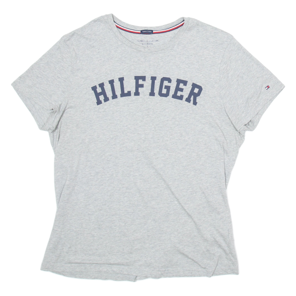 TOMMY HILFIGER Womens T-Shirt Grey L Fashion