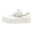 BUFFALO Platform Trainers White Canvas Womens UK 6 Hot on Sale