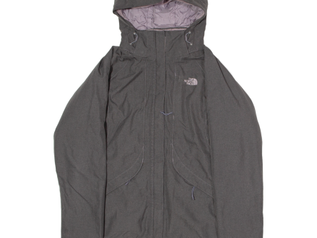 THE NORTH FACE Womens Parka Jacket Grey Hooded Herringbone L For Discount