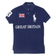 POLO RALPH LAUREN Custom Fit Mens Polo Shirt Blue XS Online now