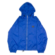 TOMMY HILFIGER Mens Rain Jacket Blue Nylon Hooded L Online Hot Sale