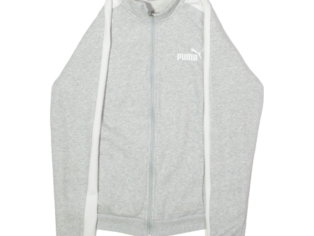 PUMA Womens Track Jacket Grey Jersey M Online Hot Sale