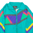 E. RENO SPORT Mens Shell Jacket Green Nylon 80s Crazy Pattern S Online