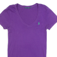 RALPH LAUREN Womens T-Shirt Purple M Hot on Sale