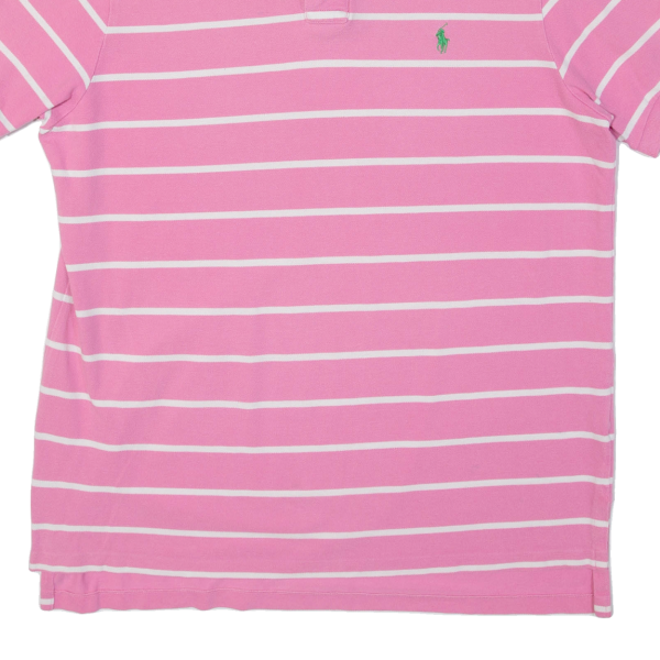 POLO RALPH LAUREN Custom Fit Mens Polo Shirt Pink Striped XL Cheap