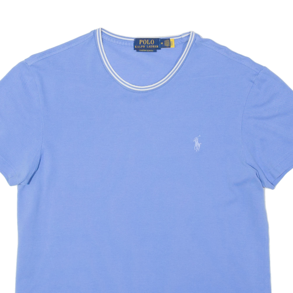 POLO RALPH LAUREN Custom Slim Fit Womens T-Shirt Blue M Online Hot Sale