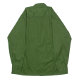 Mens Workwear Jacket Green Twill L Hot on Sale