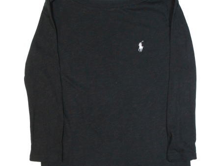 POLO RALPH LAUREN Womens T-Shirt Black 3 4 Sleeve XS Online Hot Sale