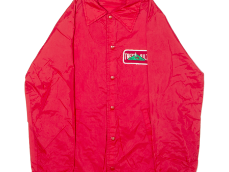 SPORTSMASTER Troy Bilt Rototillers Mens Coach Jacket Red Nylon 80s S Online Sale