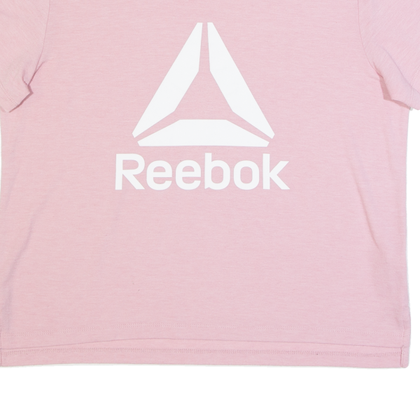 REEBOK Cropped Womens T-Shirt Pink S Supply