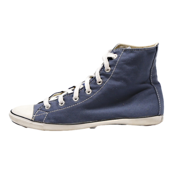 CONVERSE High Top Trainers Blue Canvas Womens UK 5 For Cheap