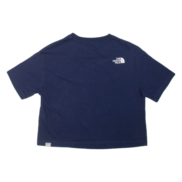 THE NORTH FACE Cropped Womens T-Shirt Blue S Online Hot Sale