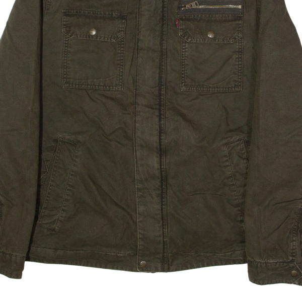 LEVI S Mens Jacket Green Canvas XL Online Hot Sale