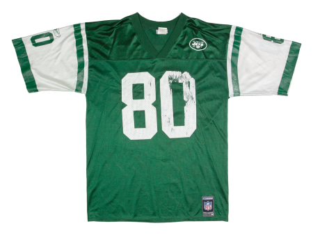 REEBOK NY Jets Mens Jersey Green USA V-Neck Nylon M Discount