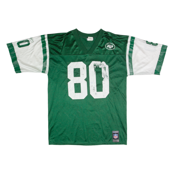 REEBOK NY Jets Mens Jersey Green USA V-Neck Nylon M Discount