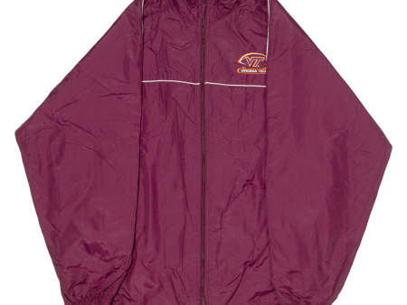 STARTER Virginia Tech Mens Windbreaker Jacket Maroon Nylon 90s USA L Online Sale