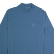 SALOMON Mens T-Shirt Blue Long Sleeve 1 2 Zip M Cheap