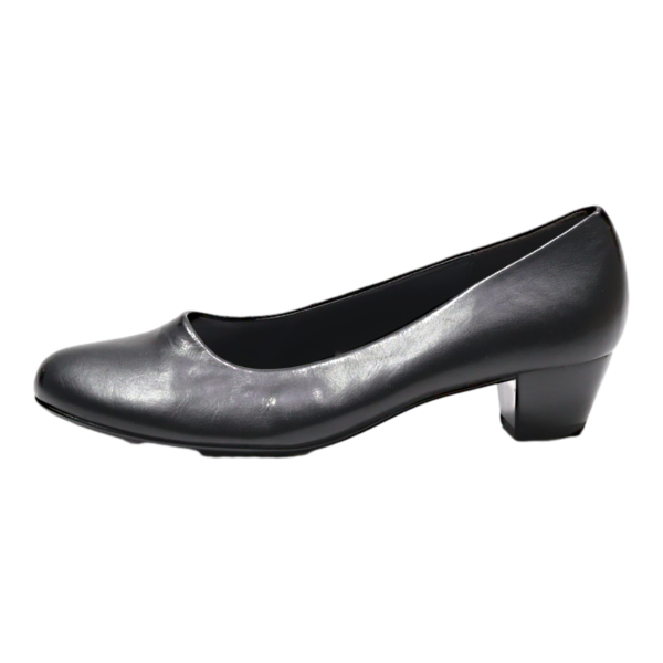 GABOR Court Heels Black Leather Womens UK 7 For Discount