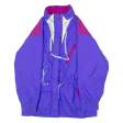 WOOLRICH Womens Ski Coat Purple 90s Hooded Colourblock XL Hot on Sale