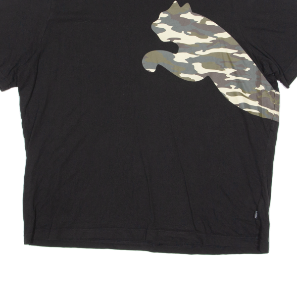 PUMA Camo Mens T-Shirt Black Crew Neck 2XL Online now