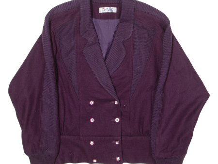 RYH JENG Womens Blazer Jacket Purple 90s XL Online