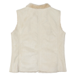 Womens Gilet Beige Leather UK 14 Online