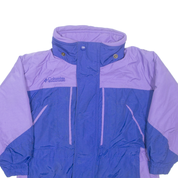 COLUMBIA Girls Ski Jacket Purple Nylon 4-5Y Fashion