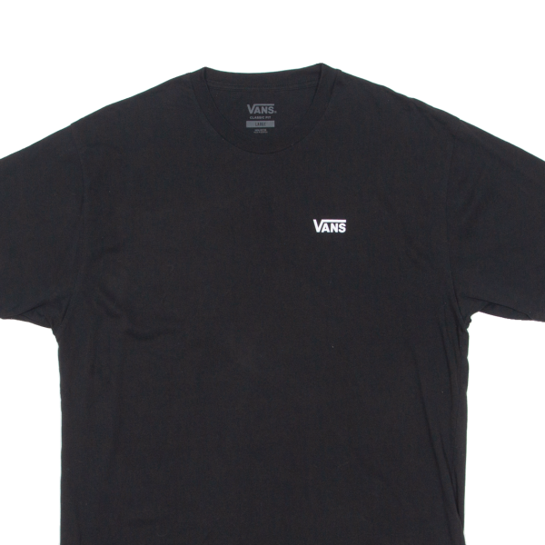 VANS Mens T-Shirt Black Crew Neck L Online now