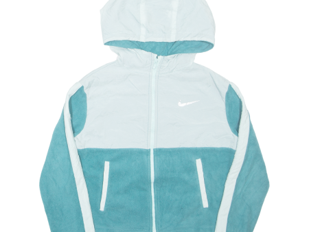 NIKE Dri-Fit Girls Jacket Blue Hooded 7-8Y For Cheap