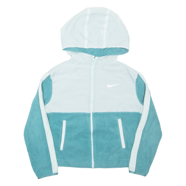 NIKE Dri-Fit Girls Jacket Blue Hooded 7-8Y For Cheap