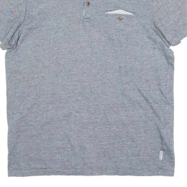 TED BAKER Mens Polo Shirt Grey M Fashion