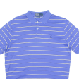 POLO RALPH LAUREN Mens Polo Shirt Blue Striped L For Sale