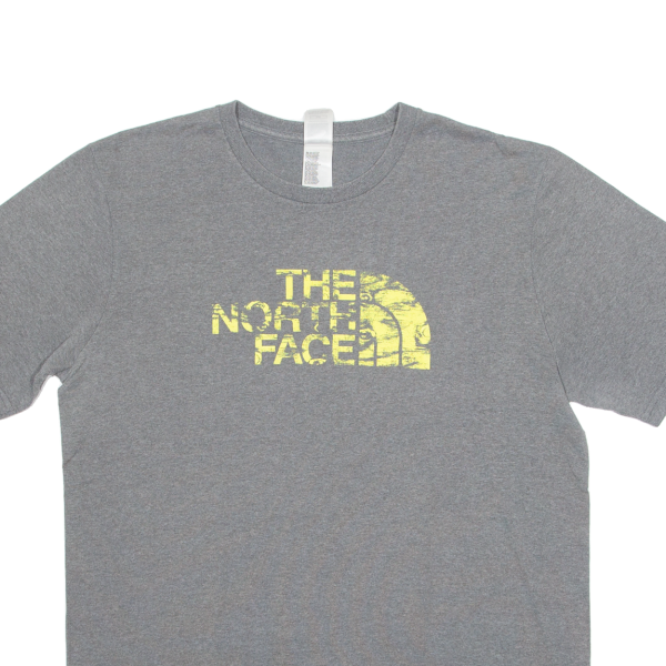 THE NORTH FACE Mens T-Shirt Grey Crew Neck L Fashion