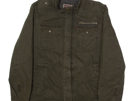 LEVI S Mens Jacket Green Canvas XL Online Hot Sale