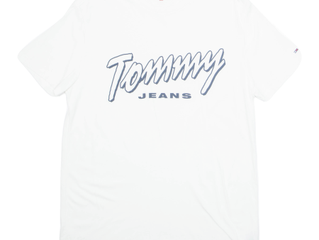 TOMMY HILFIGER Regular Fit Mens T-Shirt White L Discount